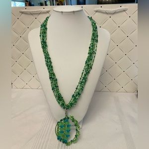 Green Beaded necklace ❤️